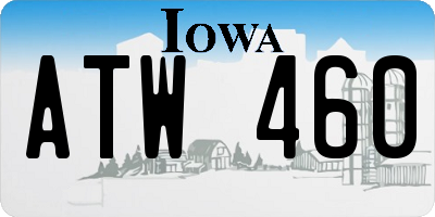 IA license plate ATW460