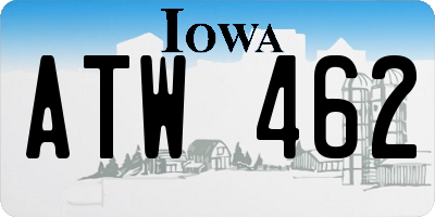IA license plate ATW462