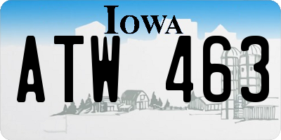 IA license plate ATW463