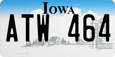 IA license plate ATW464
