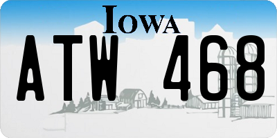 IA license plate ATW468