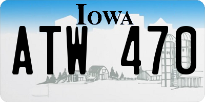 IA license plate ATW470