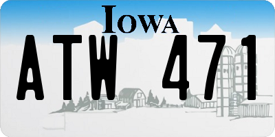 IA license plate ATW471