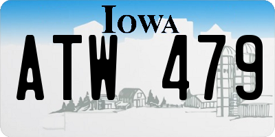 IA license plate ATW479
