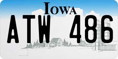IA license plate ATW486