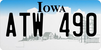 IA license plate ATW490