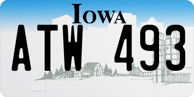 IA license plate ATW493