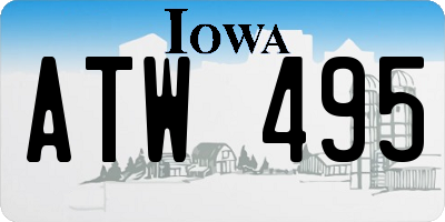 IA license plate ATW495