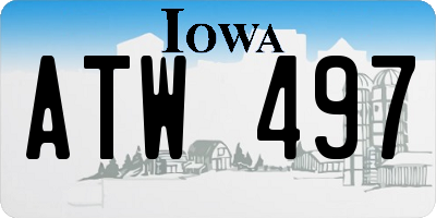 IA license plate ATW497