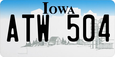 IA license plate ATW504