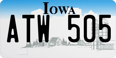 IA license plate ATW505