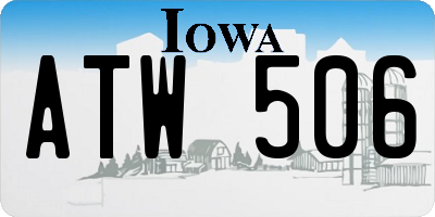 IA license plate ATW506