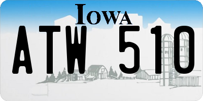 IA license plate ATW510