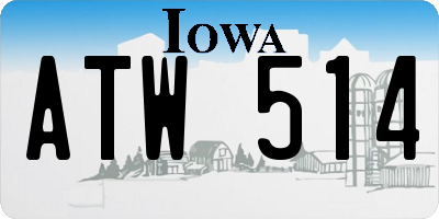 IA license plate ATW514