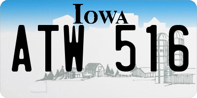 IA license plate ATW516