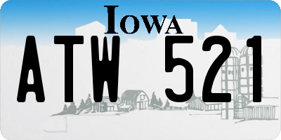 IA license plate ATW521