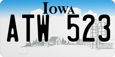 IA license plate ATW523