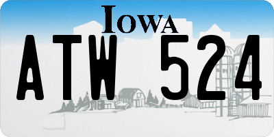 IA license plate ATW524