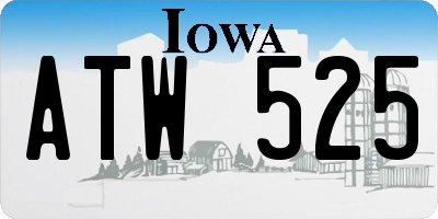 IA license plate ATW525
