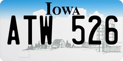 IA license plate ATW526