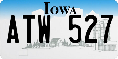 IA license plate ATW527