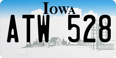 IA license plate ATW528
