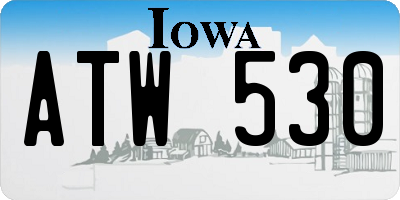 IA license plate ATW530