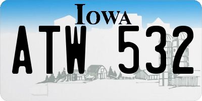 IA license plate ATW532