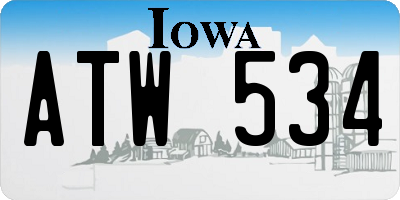 IA license plate ATW534