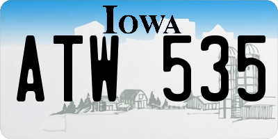 IA license plate ATW535