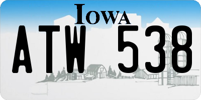 IA license plate ATW538