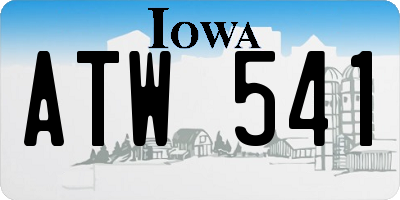 IA license plate ATW541