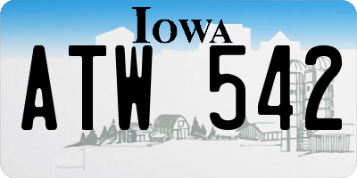 IA license plate ATW542
