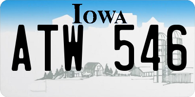IA license plate ATW546