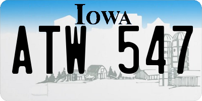 IA license plate ATW547