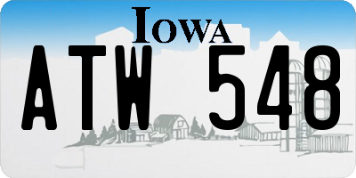 IA license plate ATW548