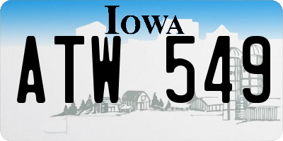 IA license plate ATW549