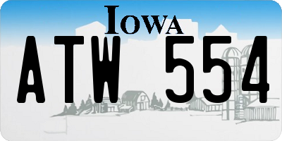 IA license plate ATW554