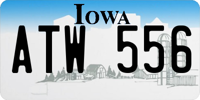 IA license plate ATW556