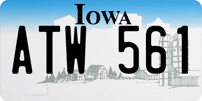 IA license plate ATW561
