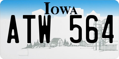 IA license plate ATW564