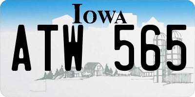 IA license plate ATW565