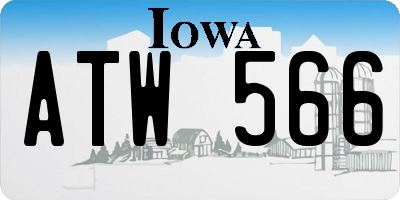 IA license plate ATW566