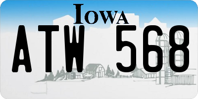 IA license plate ATW568