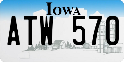 IA license plate ATW570