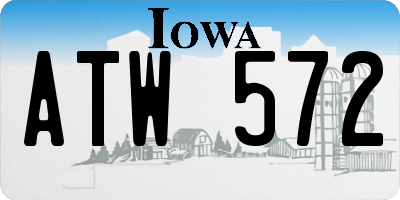 IA license plate ATW572