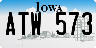IA license plate ATW573