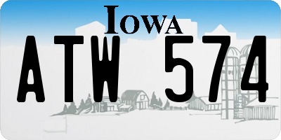 IA license plate ATW574
