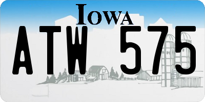 IA license plate ATW575