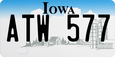 IA license plate ATW577